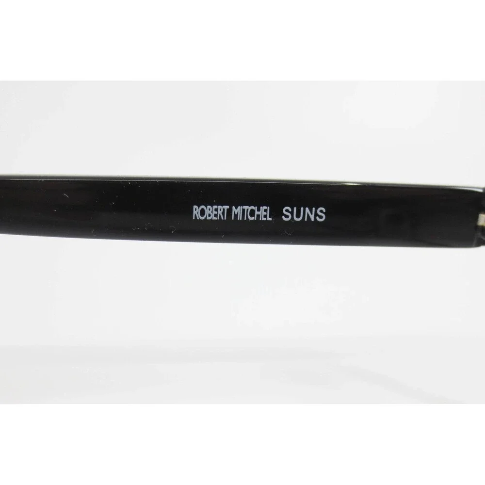 Robert Mitchel Suns Eyeglass Frames Black Rectangular Double Bridge RMS